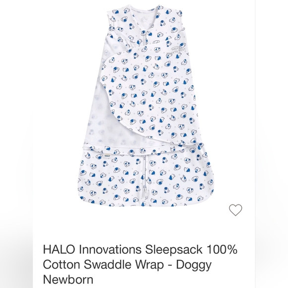 Halo Other - Halo Innovations Sleep Sack 100% cotton swaddle wrap doggy newborn
